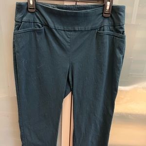 Navy stretch extensible ankle pants- size 12 SHORT